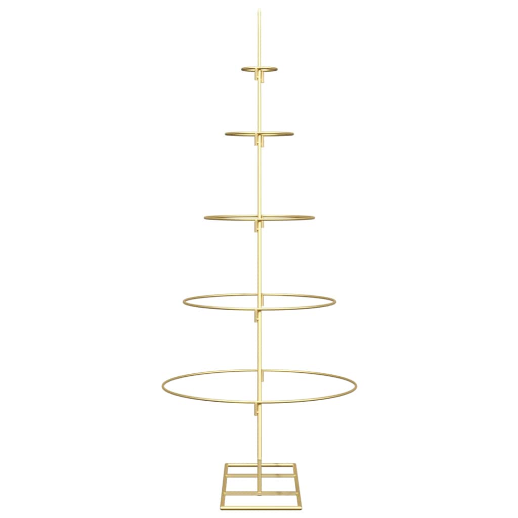 vidaXL Metall Weihnachtsbaum Gold 124,5 cm Pulverbeschichteter Stahl
