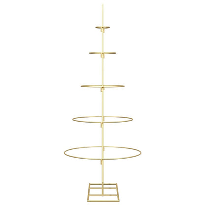 vidaXL Metall Weihnachtsbaum Gold 124,5 cm Pulverbeschichteter Stahl
