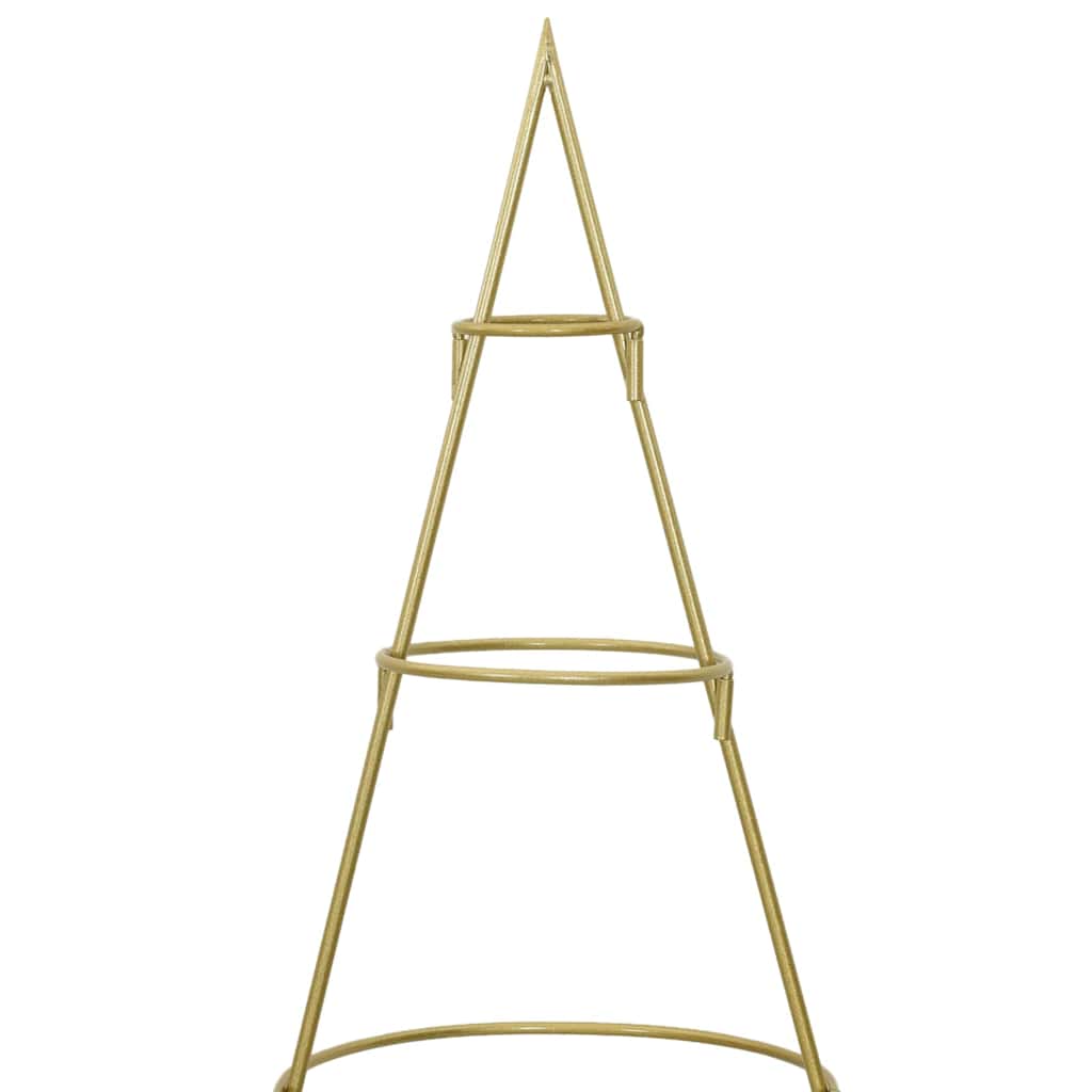 vidaXL Metall Weihnachtsbaum Gold 148 cm Pulverbeschichteter Stahl