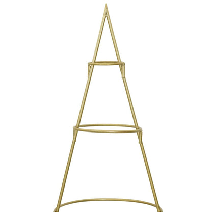 vidaXL Metall Weihnachtsbaum Gold 148 cm Pulverbeschichteter Stahl