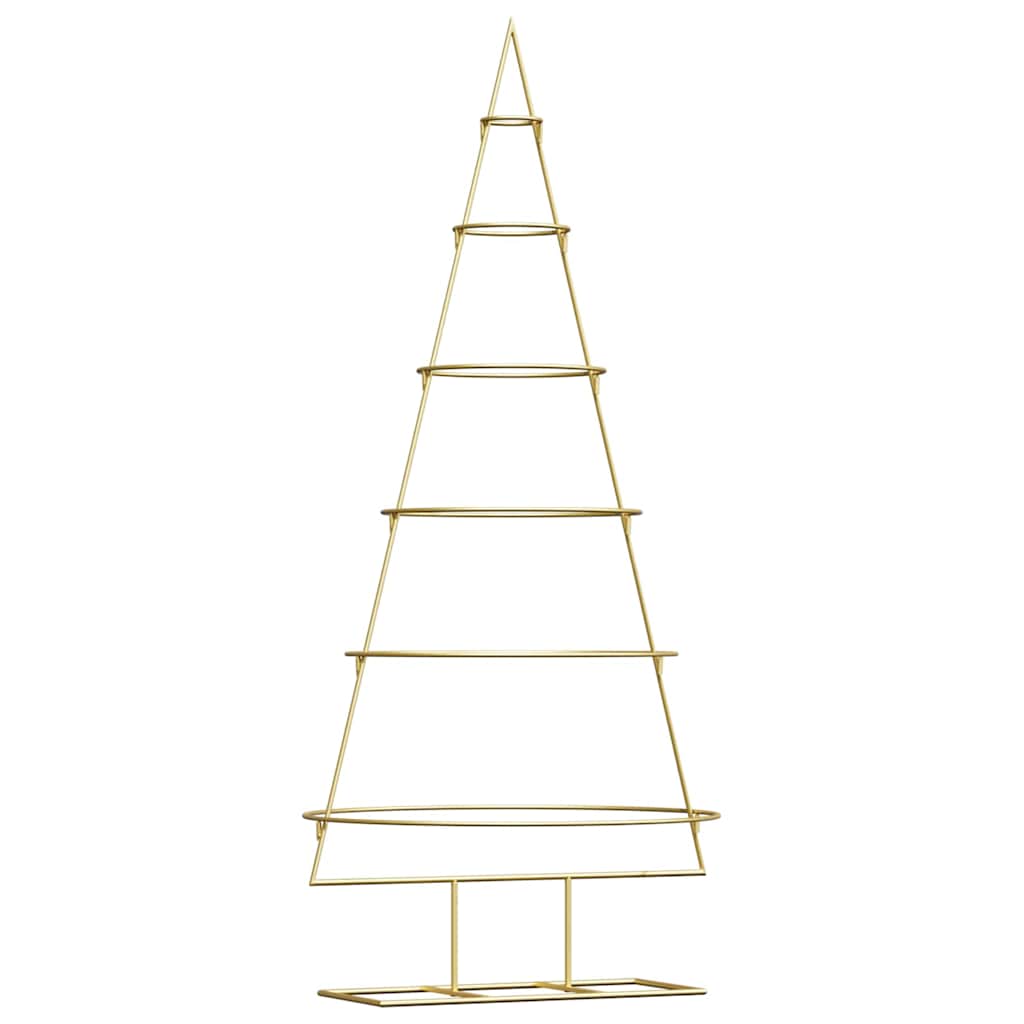 vidaXL Metall Weihnachtsbaum Gold 148 cm Pulverbeschichteter Stahl