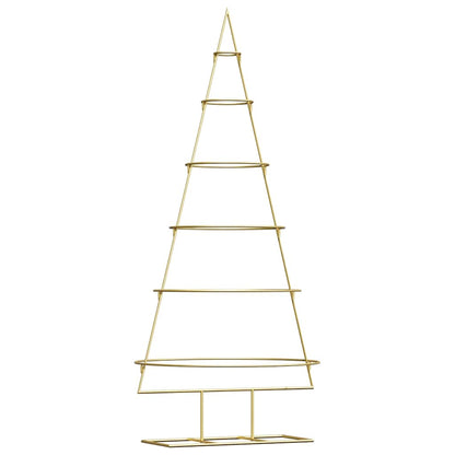 vidaXL Metall Weihnachtsbaum Gold 148 cm Pulverbeschichteter Stahl