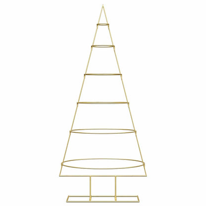 vidaXL Metall Weihnachtsbaum Gold 148 cm Pulverbeschichteter Stahl