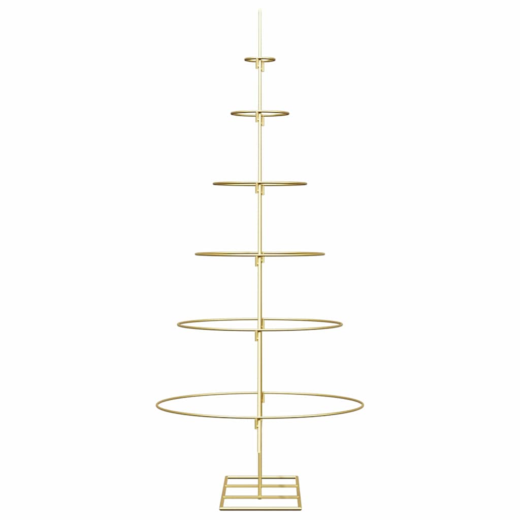 vidaXL Metall Weihnachtsbaum Gold 148 cm Pulverbeschichteter Stahl