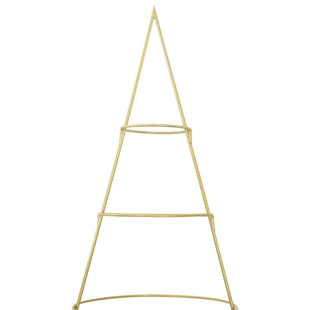 vidaXL Metall Weihnachtsbaum Gold 209 cm Pulverbeschichteter Stahl