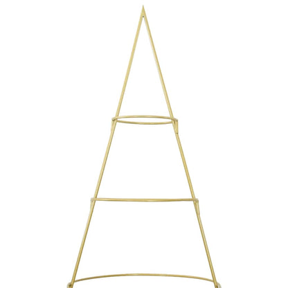 vidaXL Metall Weihnachtsbaum Gold 209 cm Pulverbeschichteter Stahl