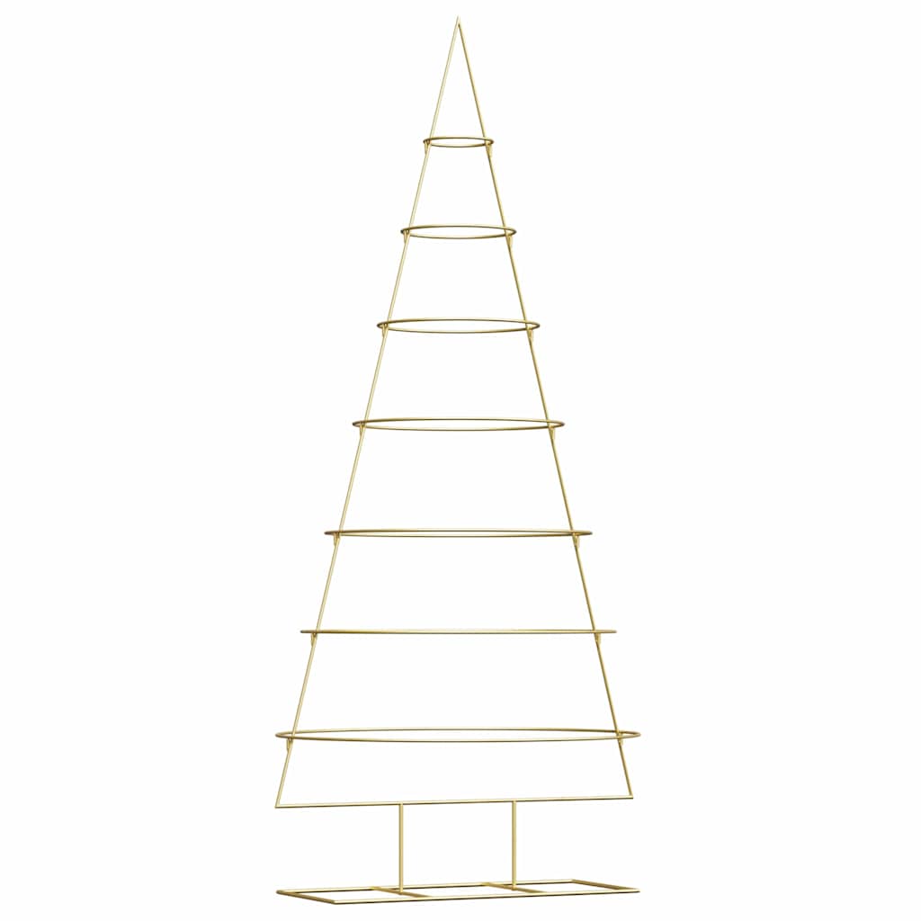 vidaXL Metall Weihnachtsbaum Gold 209 cm Pulverbeschichteter Stahl