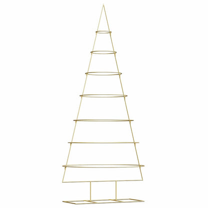 vidaXL Metall Weihnachtsbaum Gold 209 cm Pulverbeschichteter Stahl