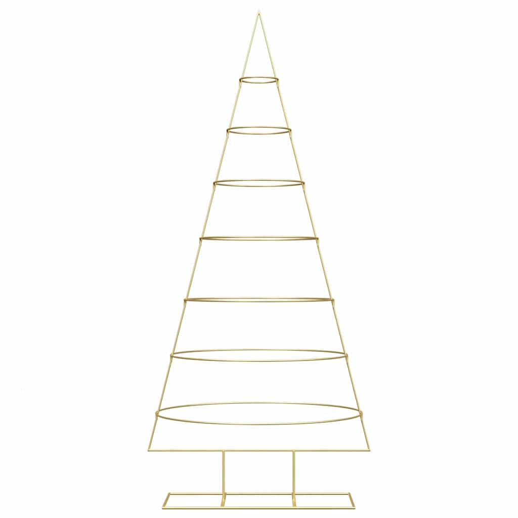 vidaXL Metall Weihnachtsbaum Gold 209 cm Pulverbeschichteter Stahl
