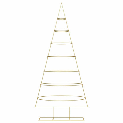 vidaXL Metall Weihnachtsbaum Gold 209 cm Pulverbeschichteter Stahl