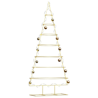 vidaXL Metall Weihnachtsbaum Gold 209 cm Pulverbeschichteter Stahl