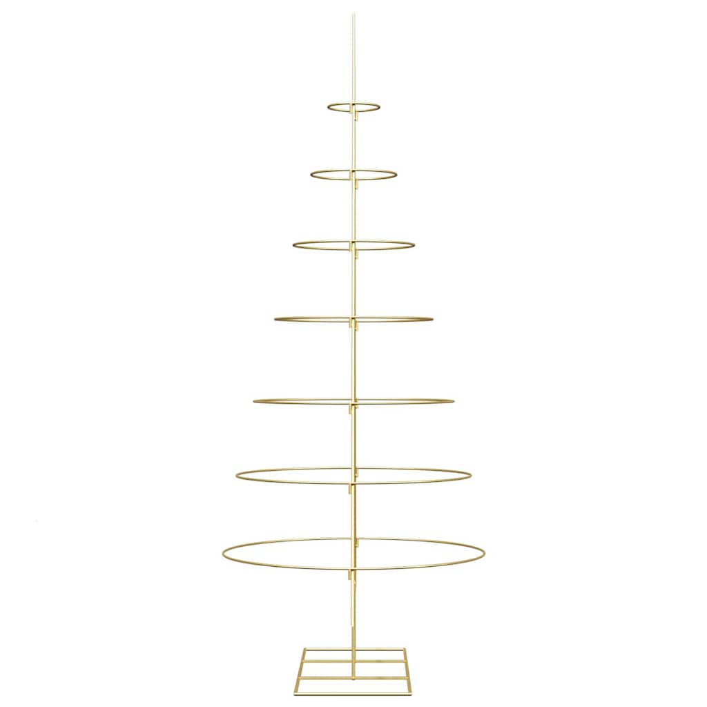 vidaXL Metall Weihnachtsbaum Gold 209 cm Pulverbeschichteter Stahl