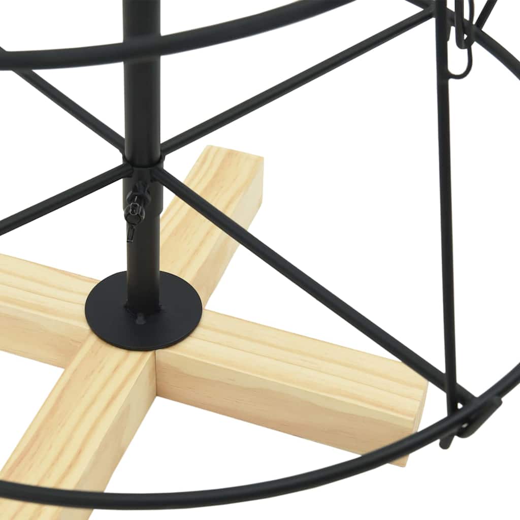 Weihnachtsdeko mit Ständer Schwarz 90 cm Stahl