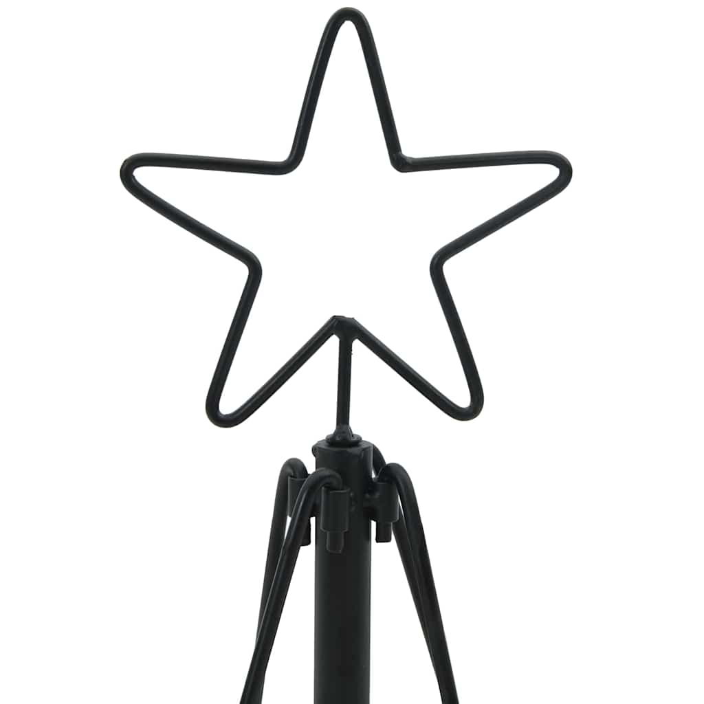 Weihnachtsdeko mit Ständer Schwarz 126 cm Stahl