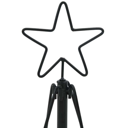 Weihnachtsdeko mit Ständer Schwarz 126 cm Stahl