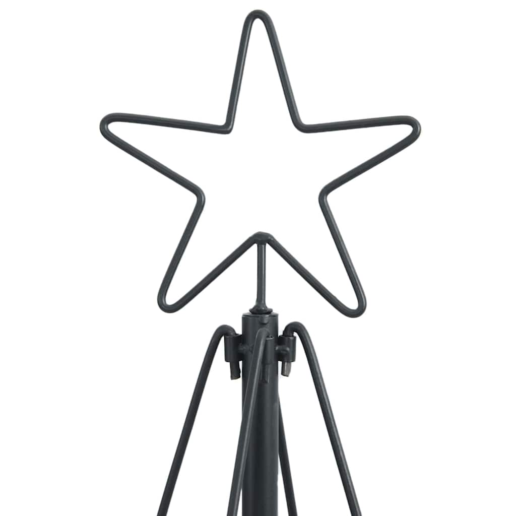vidaXL Weihnachtsdeko mit Ständer Schwarz 154 cm Stahl