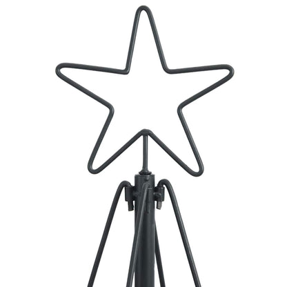 vidaXL Weihnachtsdeko mit Ständer Schwarz 154 cm Stahl