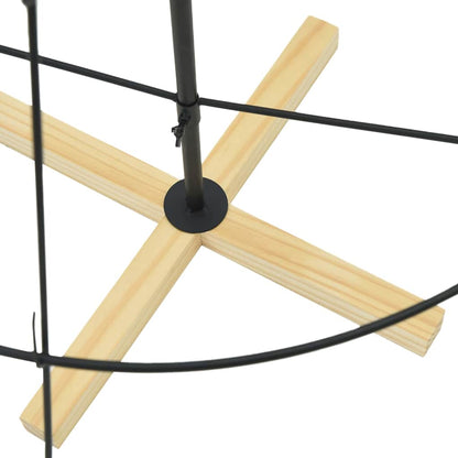 vidaXL Weihnachtsdeko mit Ständer Schwarz 154 cm Stahl