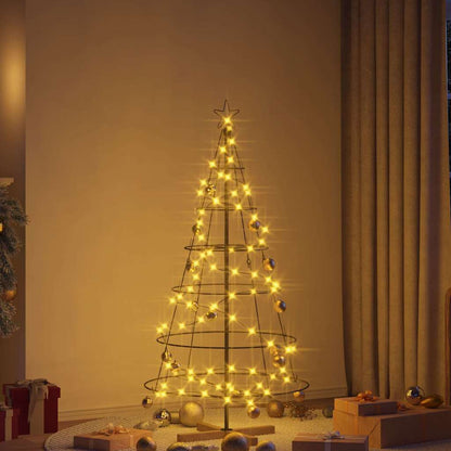 vidaXL Weihnachtsdeko mit Ständer Schwarz 154 cm Stahl