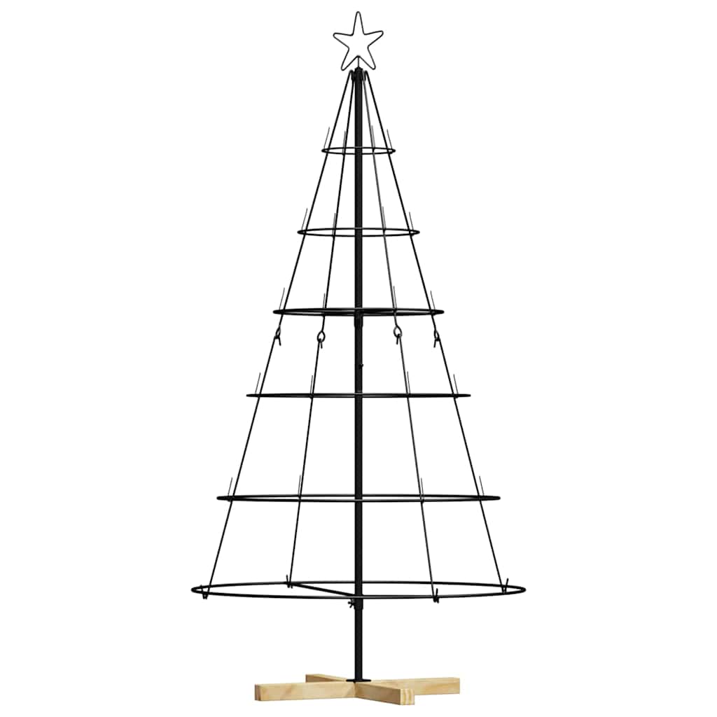 vidaXL Weihnachtsdeko mit Ständer Schwarz 154 cm Stahl