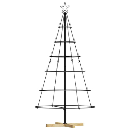 vidaXL Weihnachtsdeko mit Ständer Schwarz 154 cm Stahl
