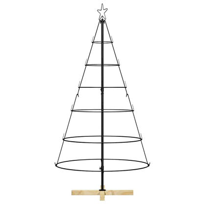 vidaXL Weihnachtsdeko mit Ständer Schwarz 154 cm Stahl