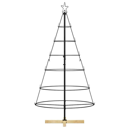vidaXL Weihnachtsdeko mit Ständer Schwarz 154 cm Stahl