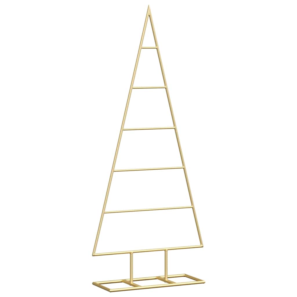 vidaXL Metall Weihnachtsbaum Gold 90 cm Pulverbeschichteter Stahl