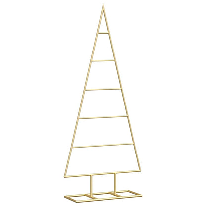 vidaXL Metall Weihnachtsbaum Gold 90 cm Pulverbeschichteter Stahl