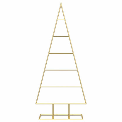 vidaXL Metall Weihnachtsbaum Gold 90 cm Pulverbeschichteter Stahl