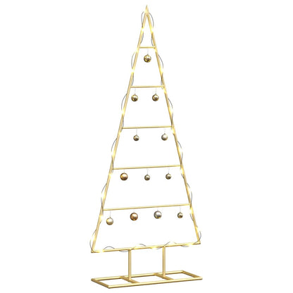 vidaXL Metall Weihnachtsbaum Gold 90 cm Pulverbeschichteter Stahl