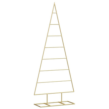 vidaXL Metall Weihnachtsbaum Gold 125 cm Pulverbeschichteter Stahl