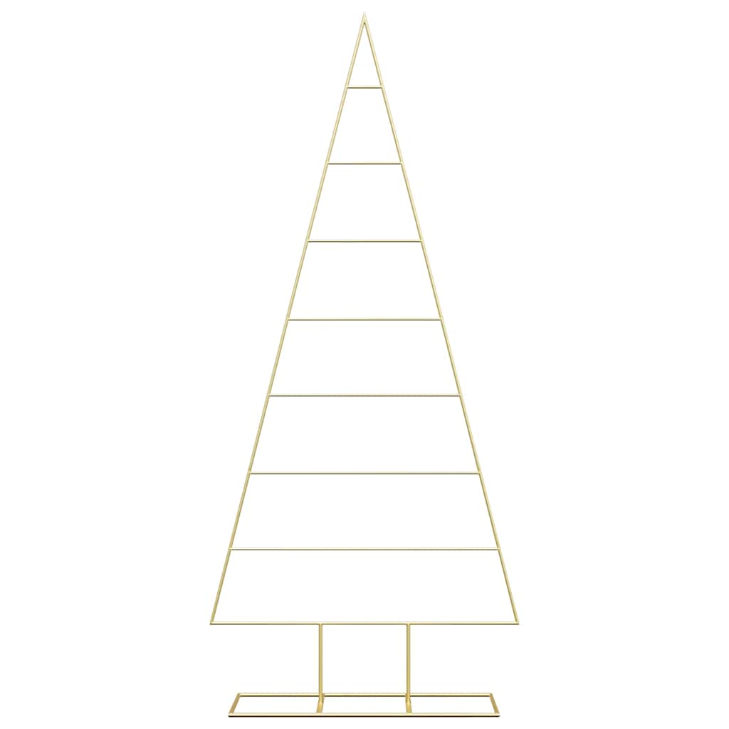 vidaXL Metall Weihnachtsbaum Gold 181 cm Pulverbeschichteter Stahl