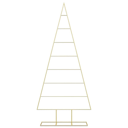 vidaXL Metall Weihnachtsbaum Gold 181 cm Pulverbeschichteter Stahl