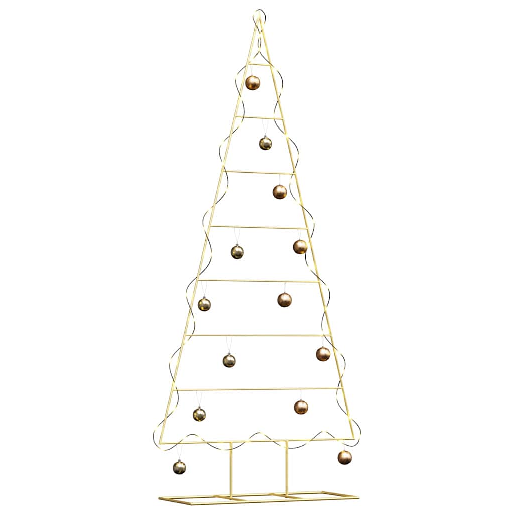 vidaXL Metall Weihnachtsbaum Gold 181 cm Pulverbeschichteter Stahl