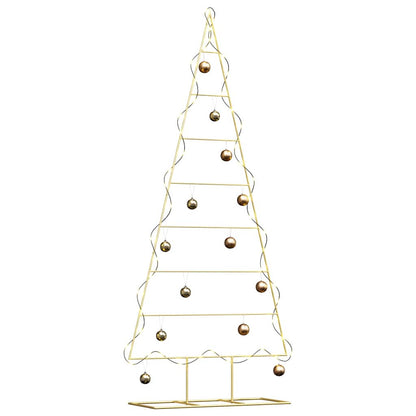 vidaXL Metall Weihnachtsbaum Gold 181 cm Pulverbeschichteter Stahl