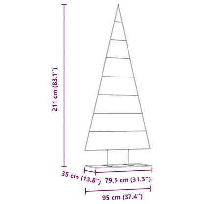 Metall Weihnachtsbaum Gold 211 cm Pulverbeschichteter Stahl