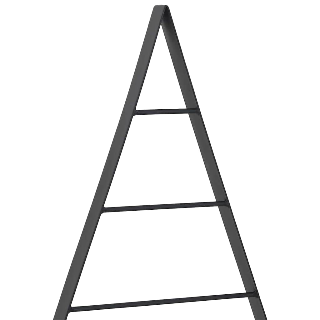 vidaXL Metall Weihnachtsbaum mit Ständer Schwarz 60 cm Stahl