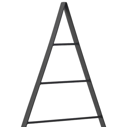 vidaXL Metall Weihnachtsbaum mit Ständer Schwarz 60 cm Stahl