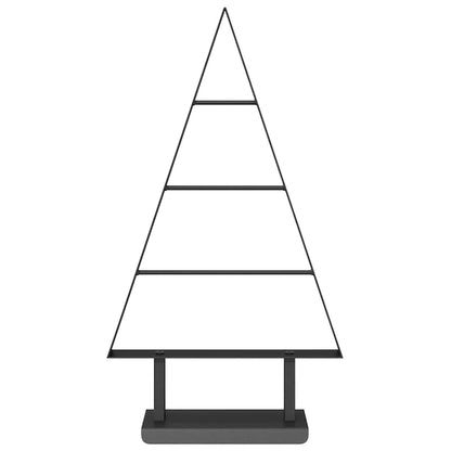 vidaXL Metall Weihnachtsbaum mit Ständer Schwarz 60 cm Stahl