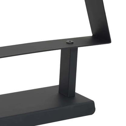 Metall Weihnachtsbaum mit Ständer Schwarz 90 cm Stahl