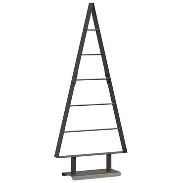 vidaXL Metall Weihnachtsbaum mit Ständer Schwarz 90 cm Stahl