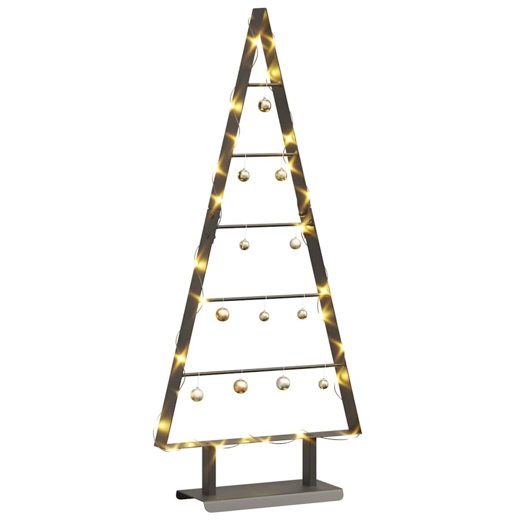 Metall Weihnachtsbaum mit Ständer Schwarz 90 cm Stahl