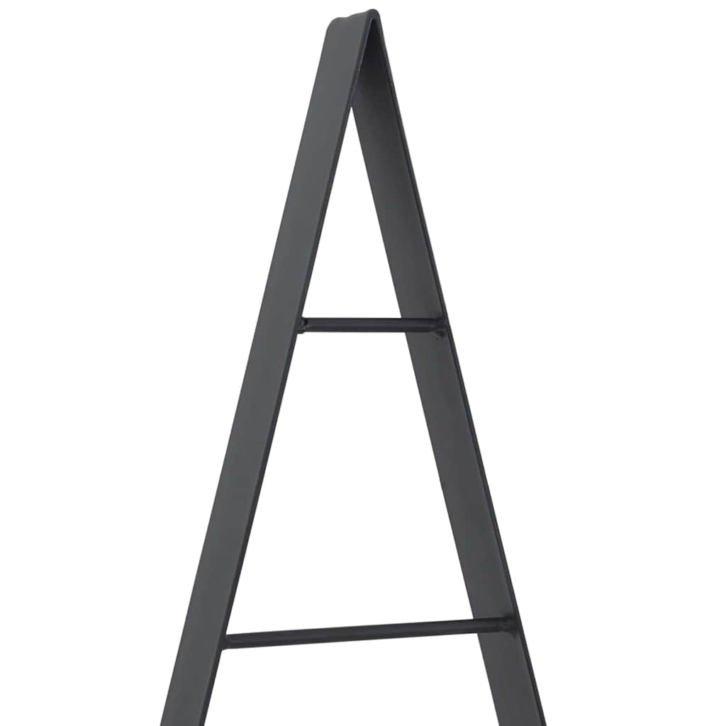 vidaXL Metall Weihnachtsbaum mit Ständer Schwarz 125,5 cm Stahl