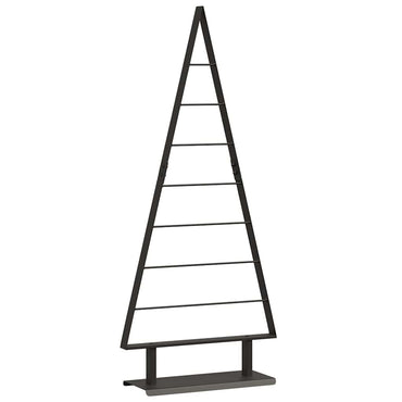 vidaXL Metall Weihnachtsbaum mit Ständer Schwarz 125,5 cm Stahl