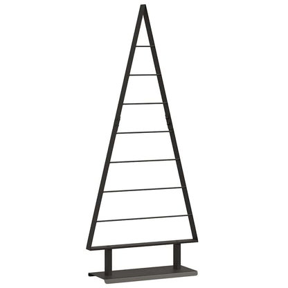 vidaXL Metall Weihnachtsbaum mit Ständer Schwarz 125,5 cm Stahl