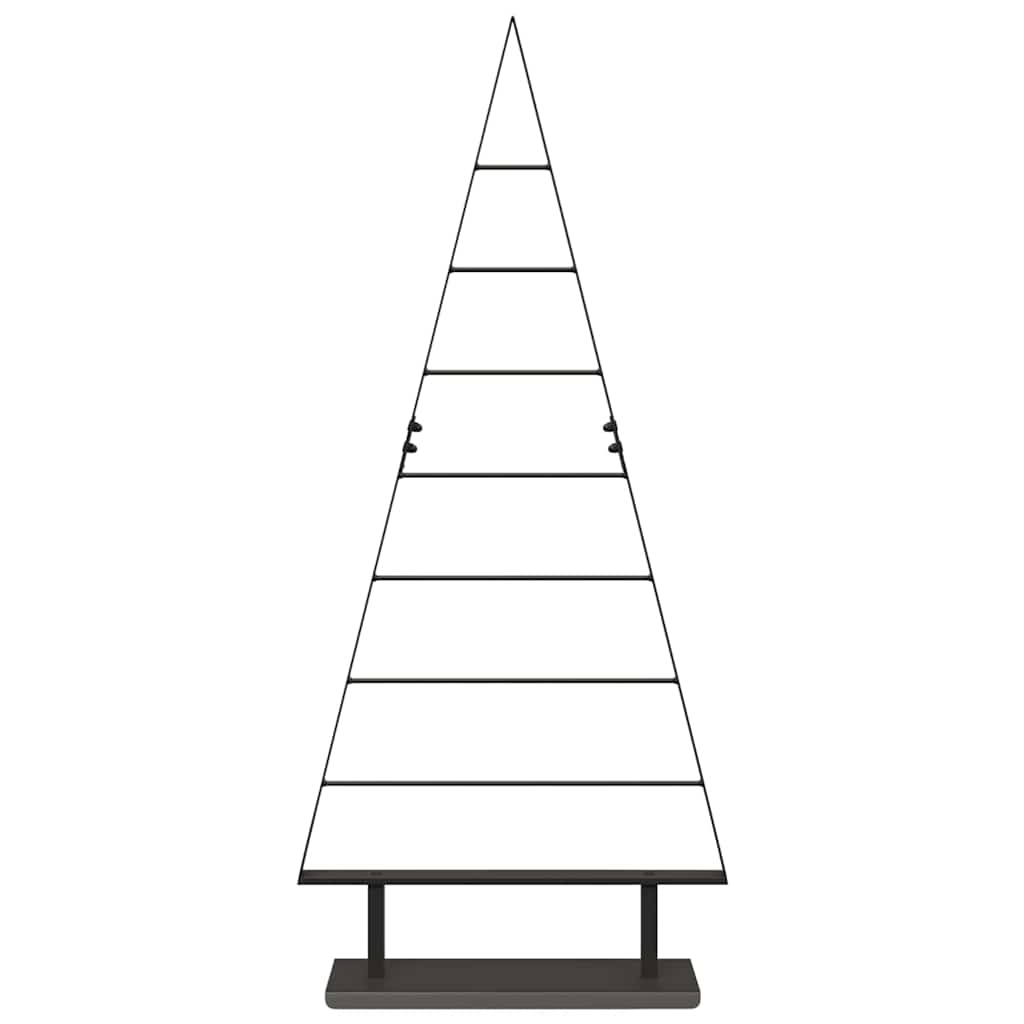 vidaXL Metall Weihnachtsbaum mit Ständer Schwarz 125,5 cm Stahl