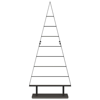 vidaXL Metall Weihnachtsbaum mit Ständer Schwarz 125,5 cm Stahl
