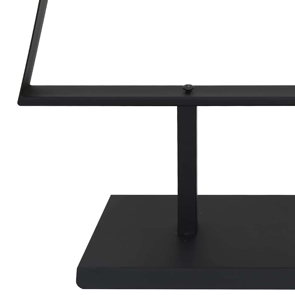 vidaXL Metall Weihnachtsbaum mit Ständer Schwarz 180 cm Stahl