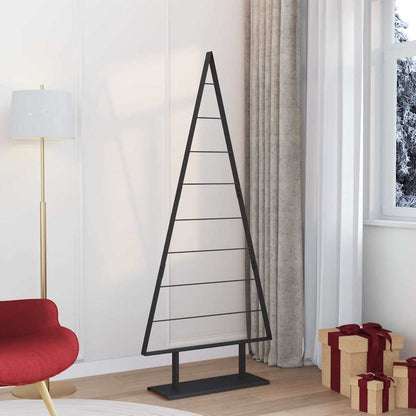 vidaXL Metall Weihnachtsbaum mit Ständer Schwarz 180 cm Stahl